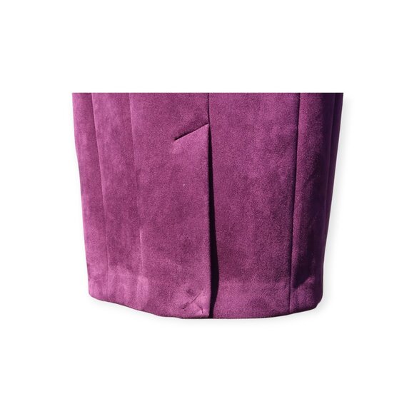 Calvin Klein Plum Faux Suede Sheath Dress (Size 6) - Picture 3 of 6